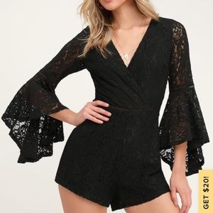 Black lace romper